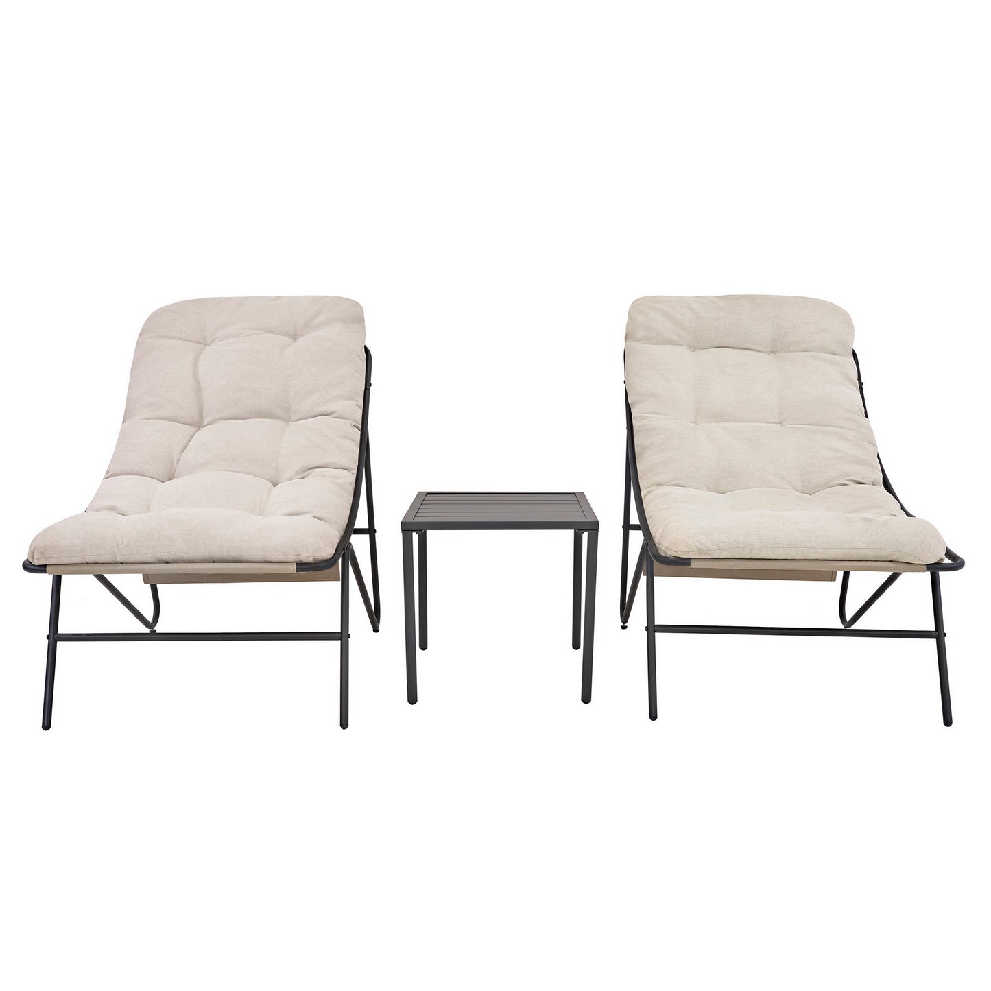 3 Piece Bistro Set - Grey & Cream