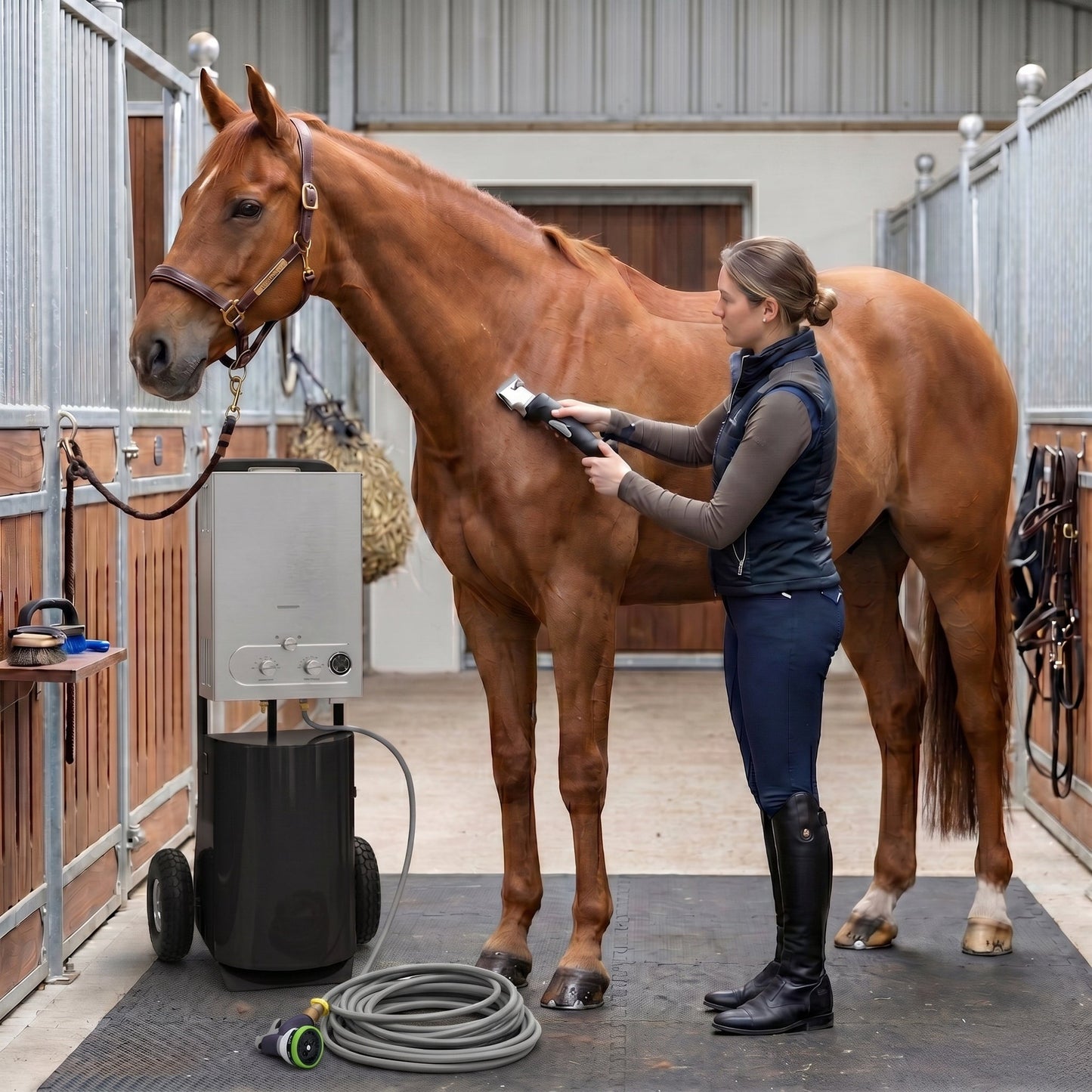 Horse Shower & Cordless Clippers – Black