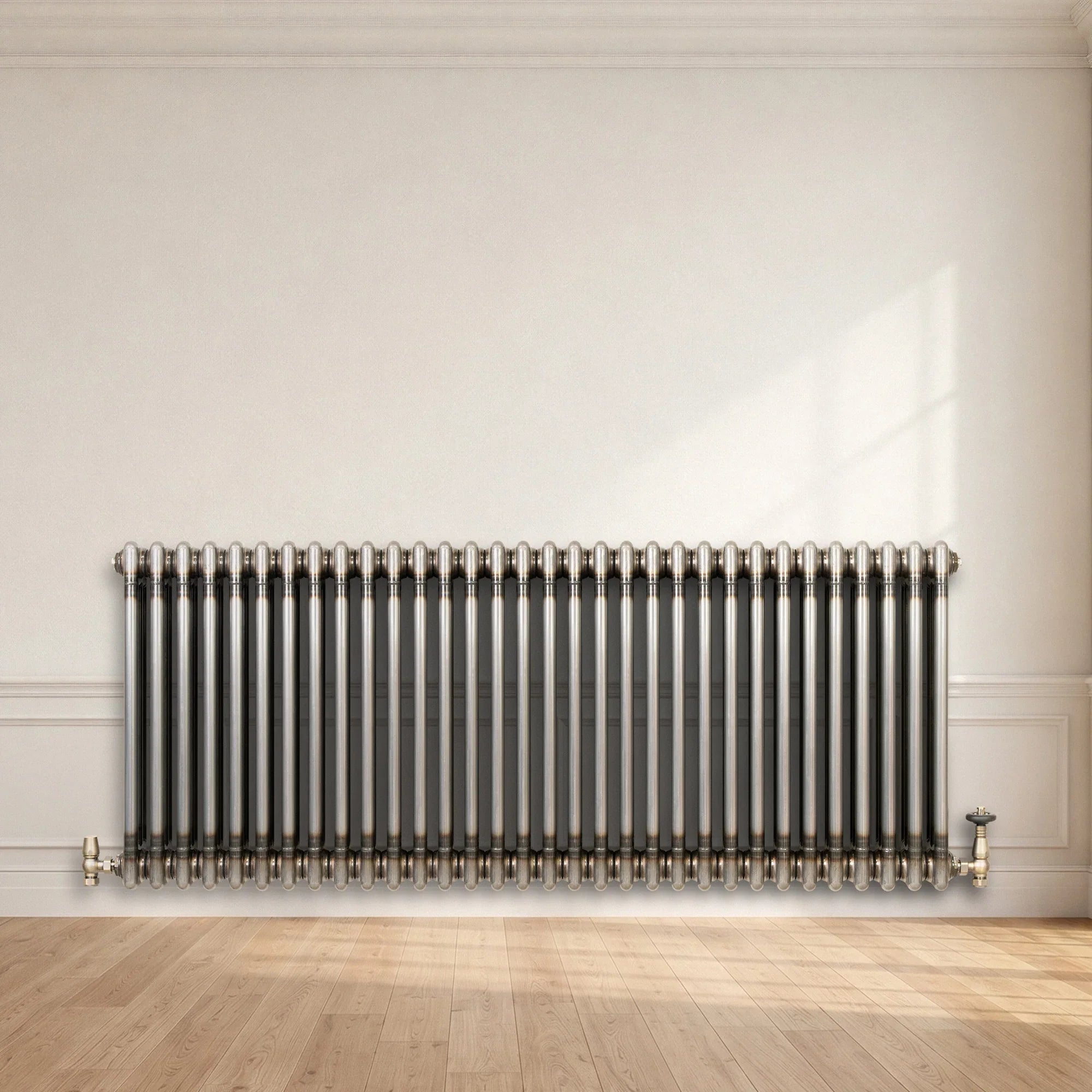Traditional 3 Column Radiator - 600 x 1460mm - Raw Metal