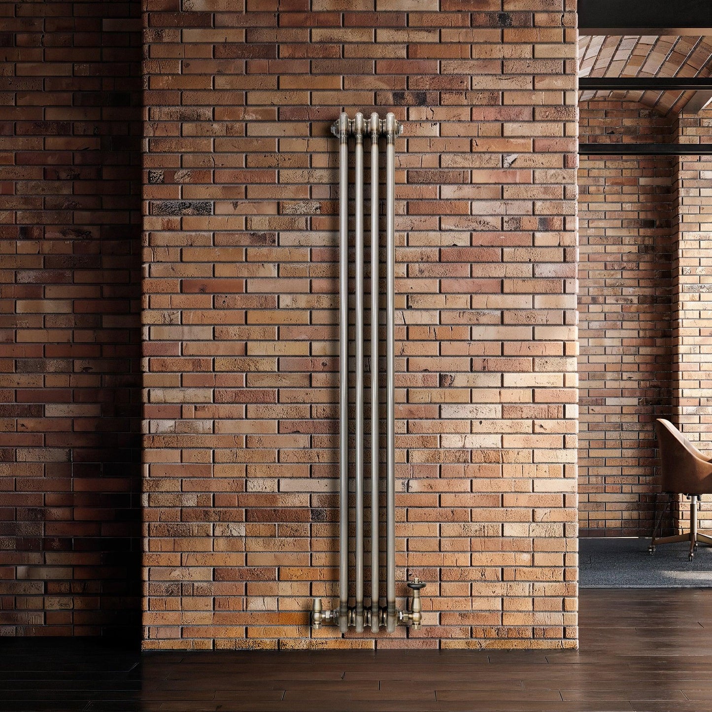Traditional 3 Column Radiator - 1500 x 200mm - Raw Metal