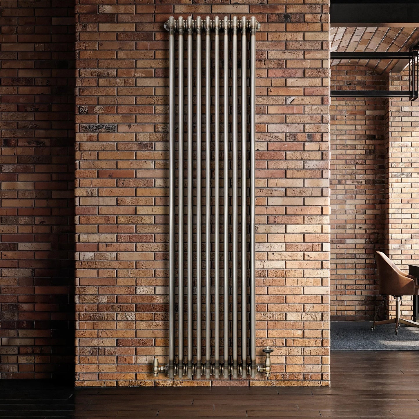 Traditional 3 Column Radiator - 1800 x 470mm - Raw Metal