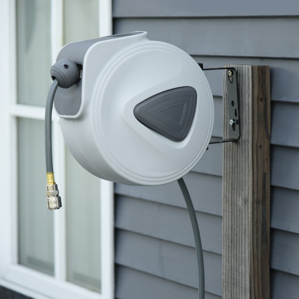 Retractable Air Hose Reel – 15m with 3/8" Hose