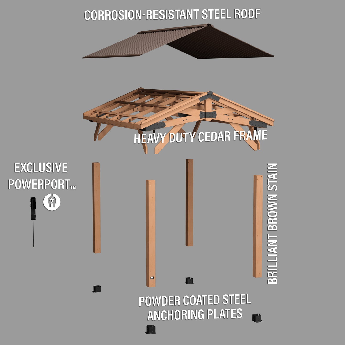 4.4m x 3.1m (14ft x 10ft) Norwood Gazebo