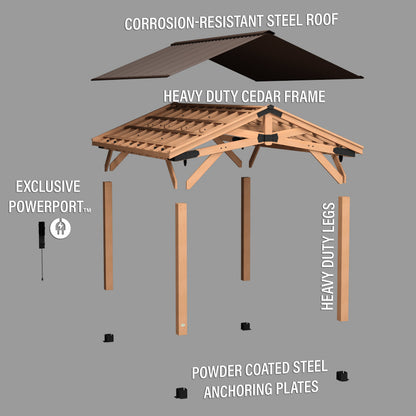 5.0m x 3.7m (16ft x 12ft) Norwood Gazebo