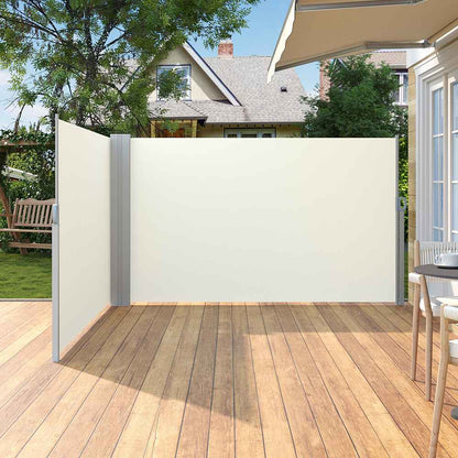 Outdoor Retractable Privacy Side Awning – Beige 600cm