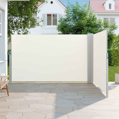 Outdoor Retractable Privacy Side Awning – Beige 600cm