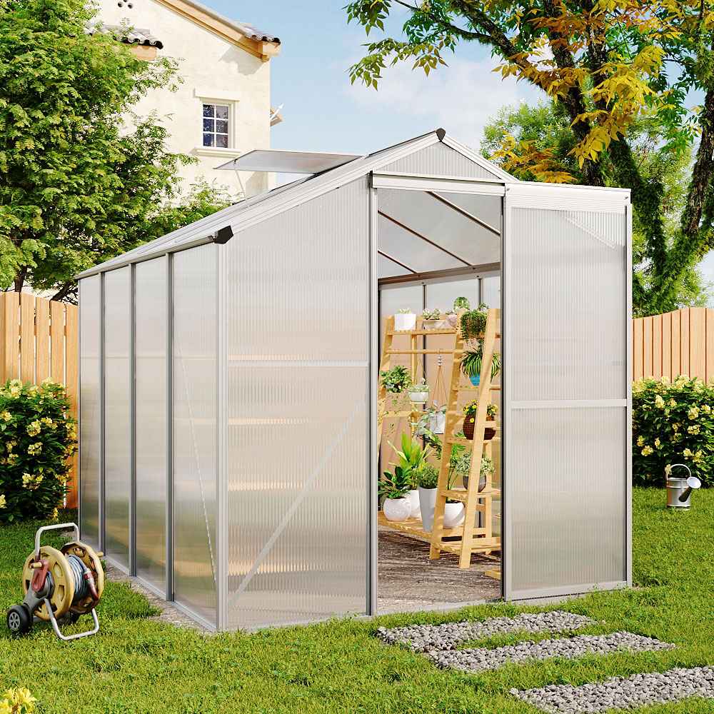 Aluminium Hobby Greenhouse – 8ft x 6ft