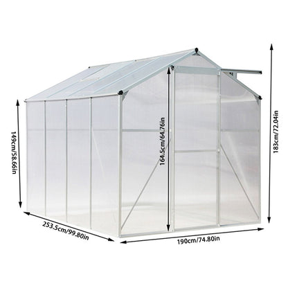 Aluminium Hobby Greenhouse – 8ft x 6ft
