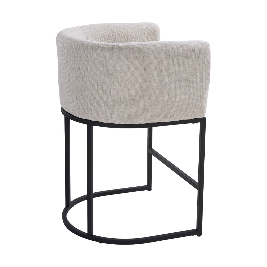 Beige Chenille Bar Stools – Set of 2