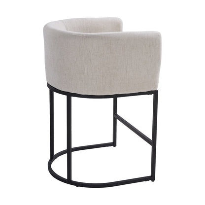 Beige Chenille Bar Stools – Set of 2