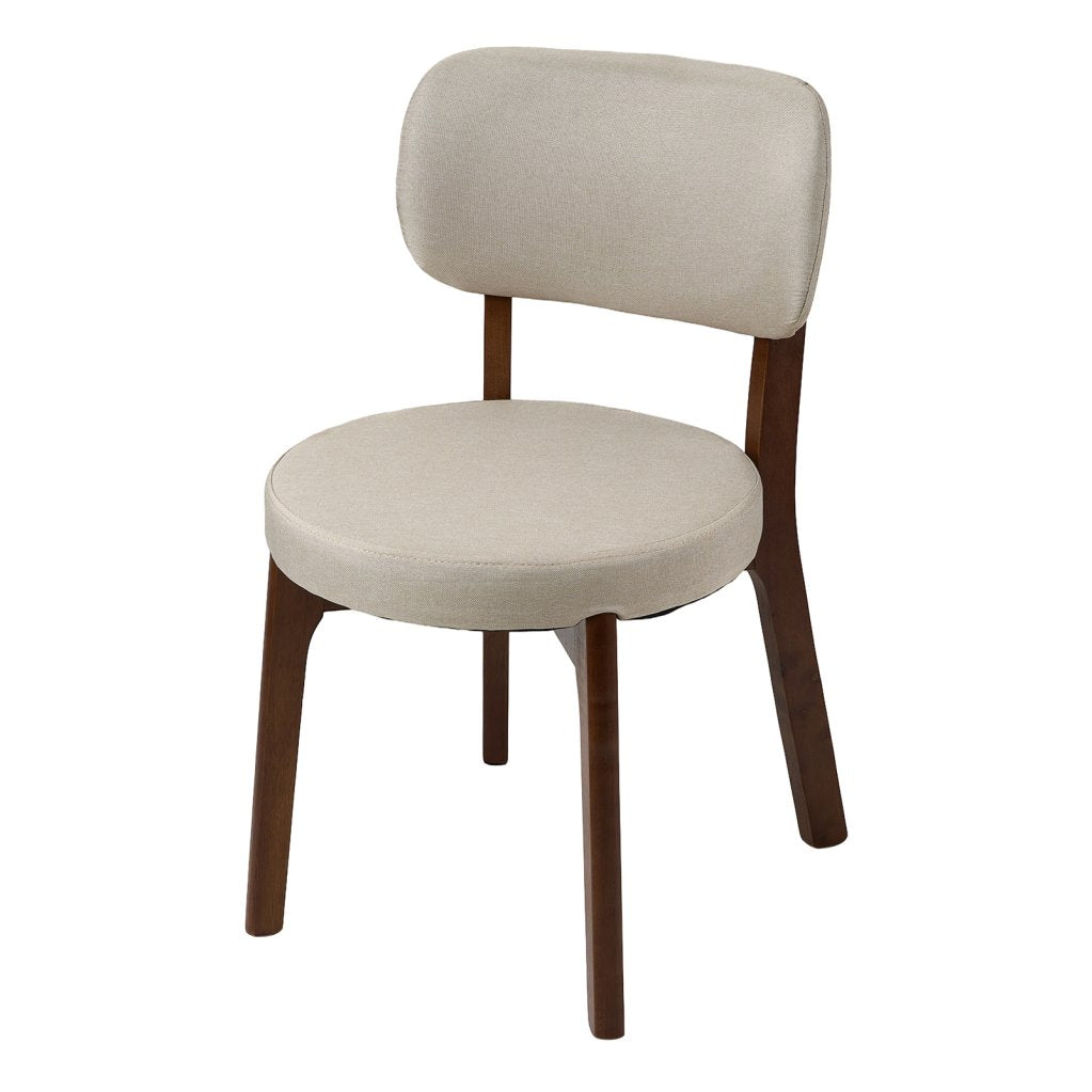 Beige Upholstered Dining Chairs – Set of 2