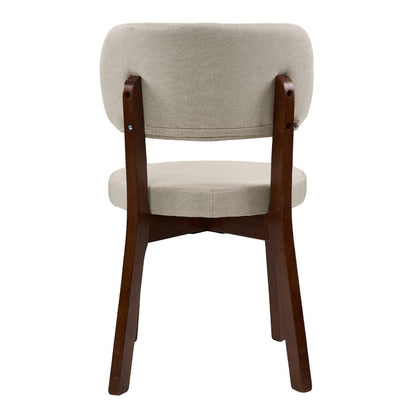 Beige Upholstered Dining Chairs – Set of 2