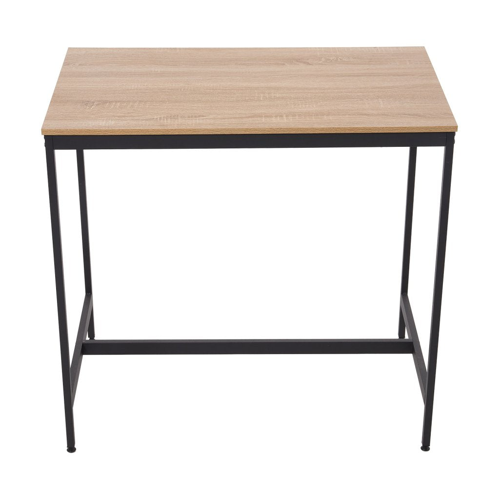 Oak Wood Grain Bar Table Set – 4 Stools