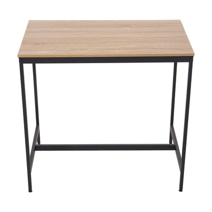 Oak Wood Grain Bar Table Set – 4 Stools