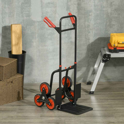 Foldable Steel Stair Climbing Trolley – 120kg Red