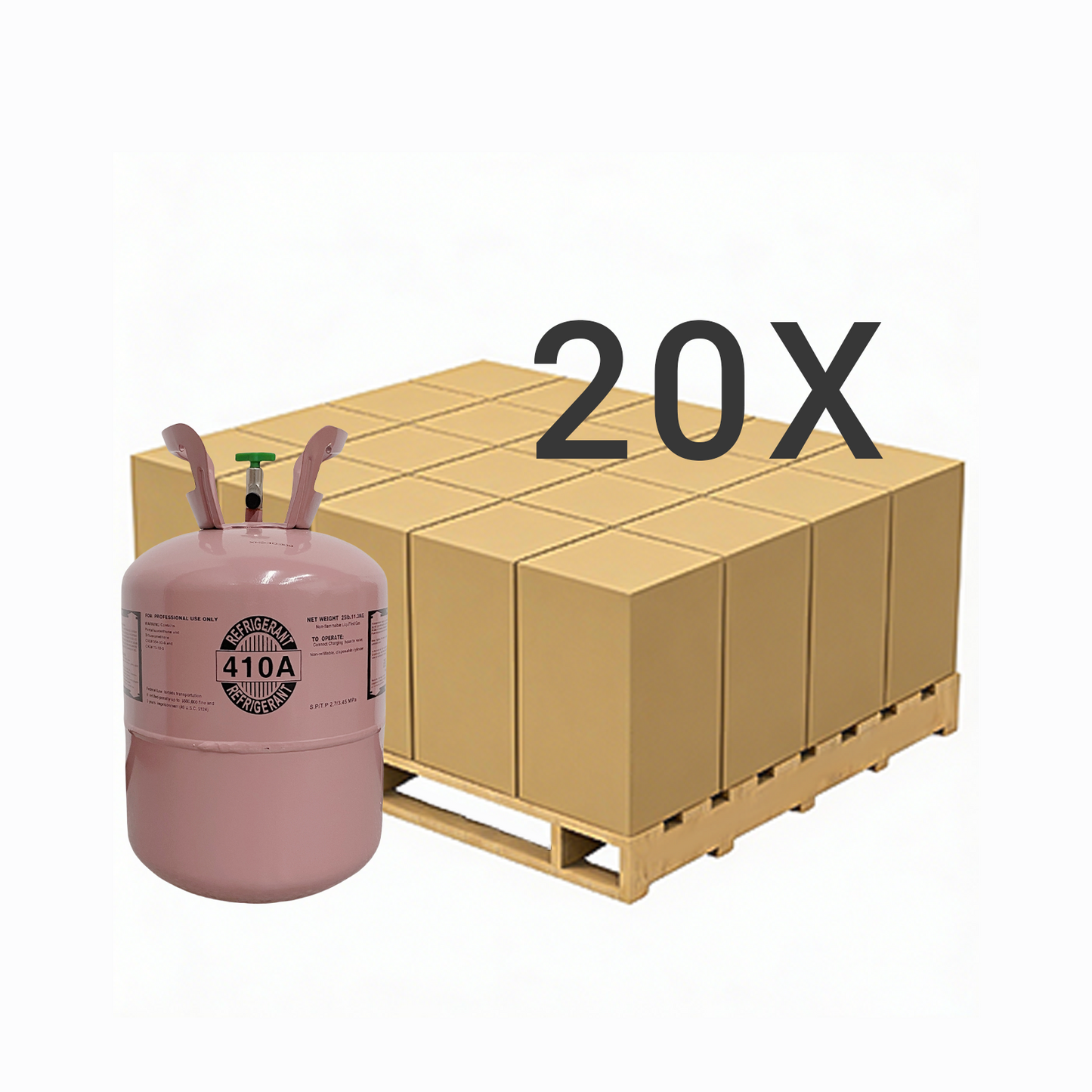 25LB R410A (R-410A) Refrigerant Gas | 30 Cylinders