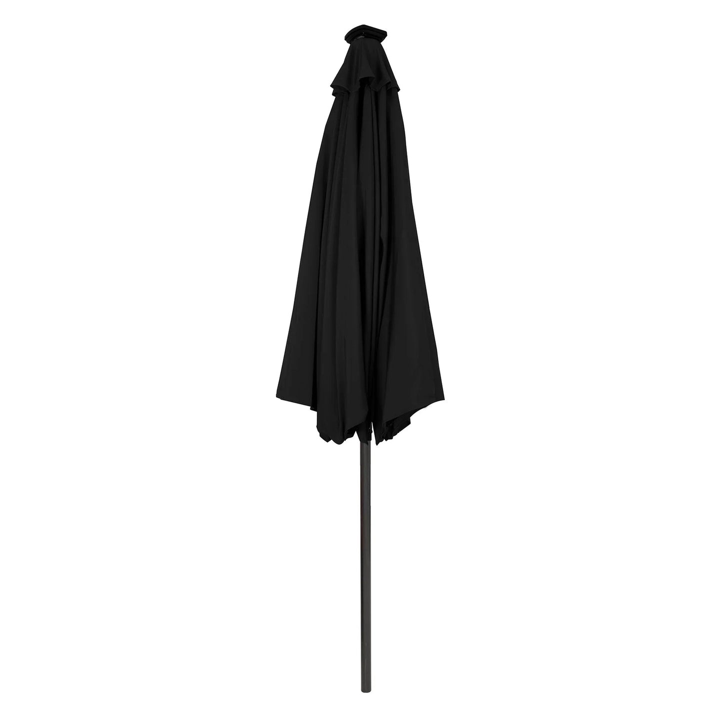 Garden Table & Rattan Chairs & Black 2.7m LED Parasol Bundle