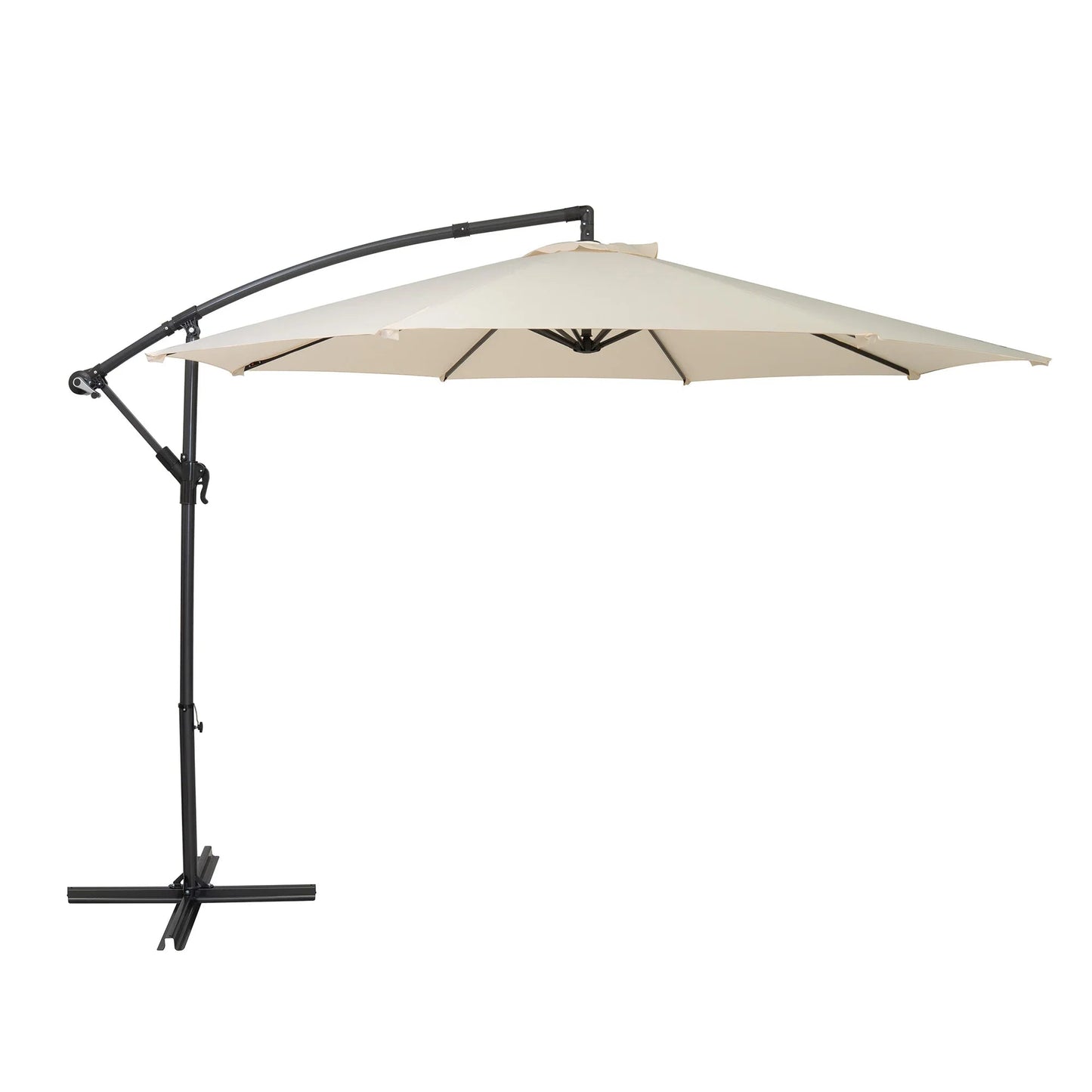 Hanging 2-Seater Egg Chair & Cream 3m Cantilever Parasol Bundle
