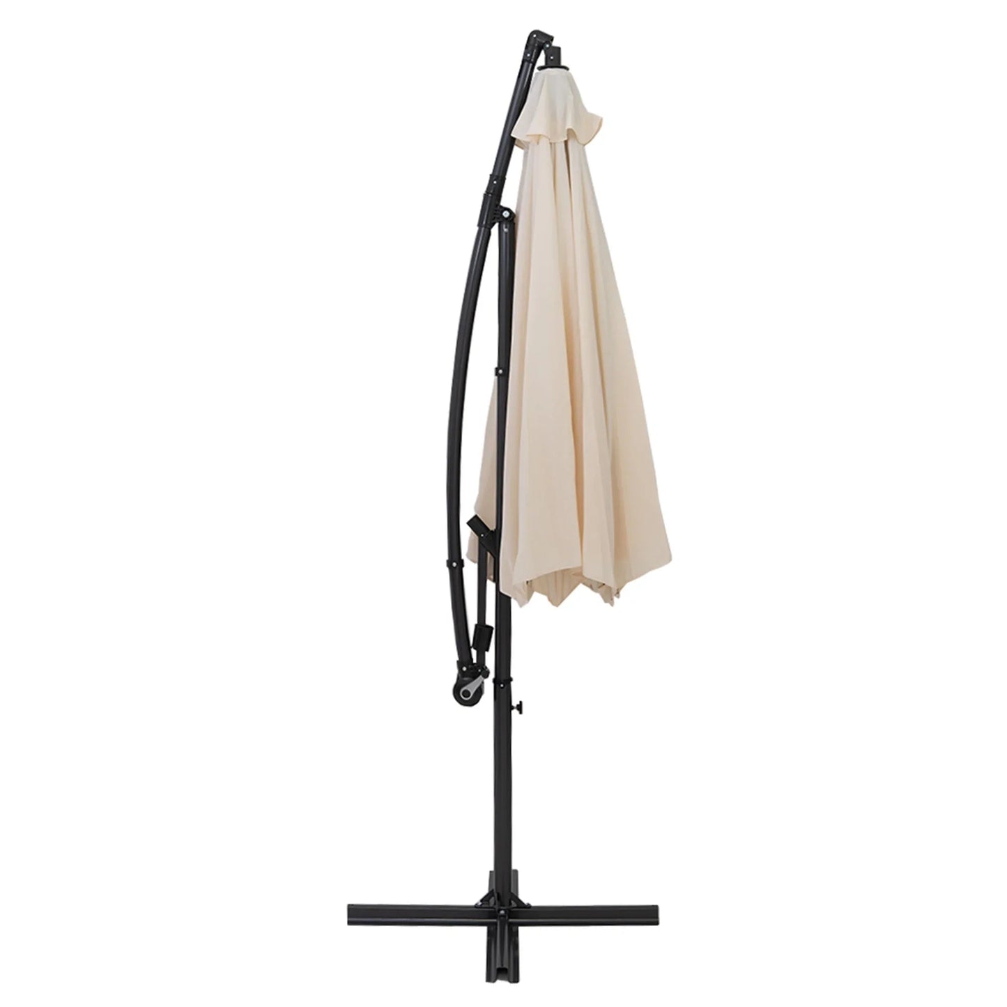 Hanging 2-Seater Egg Chair & Cream 3m Cantilever Parasol Bundle