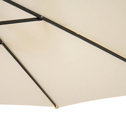 Hanging 2-Seater Egg Chair & Cream 3m Cantilever Parasol Bundle