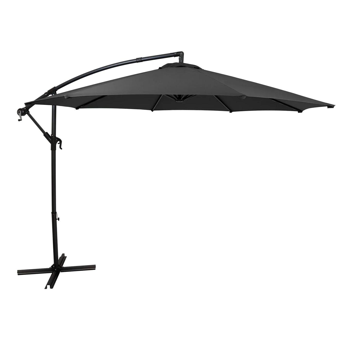 Hanging 2-Seater Egg Chair & Grey 3m Cantilever Parasol Bundle