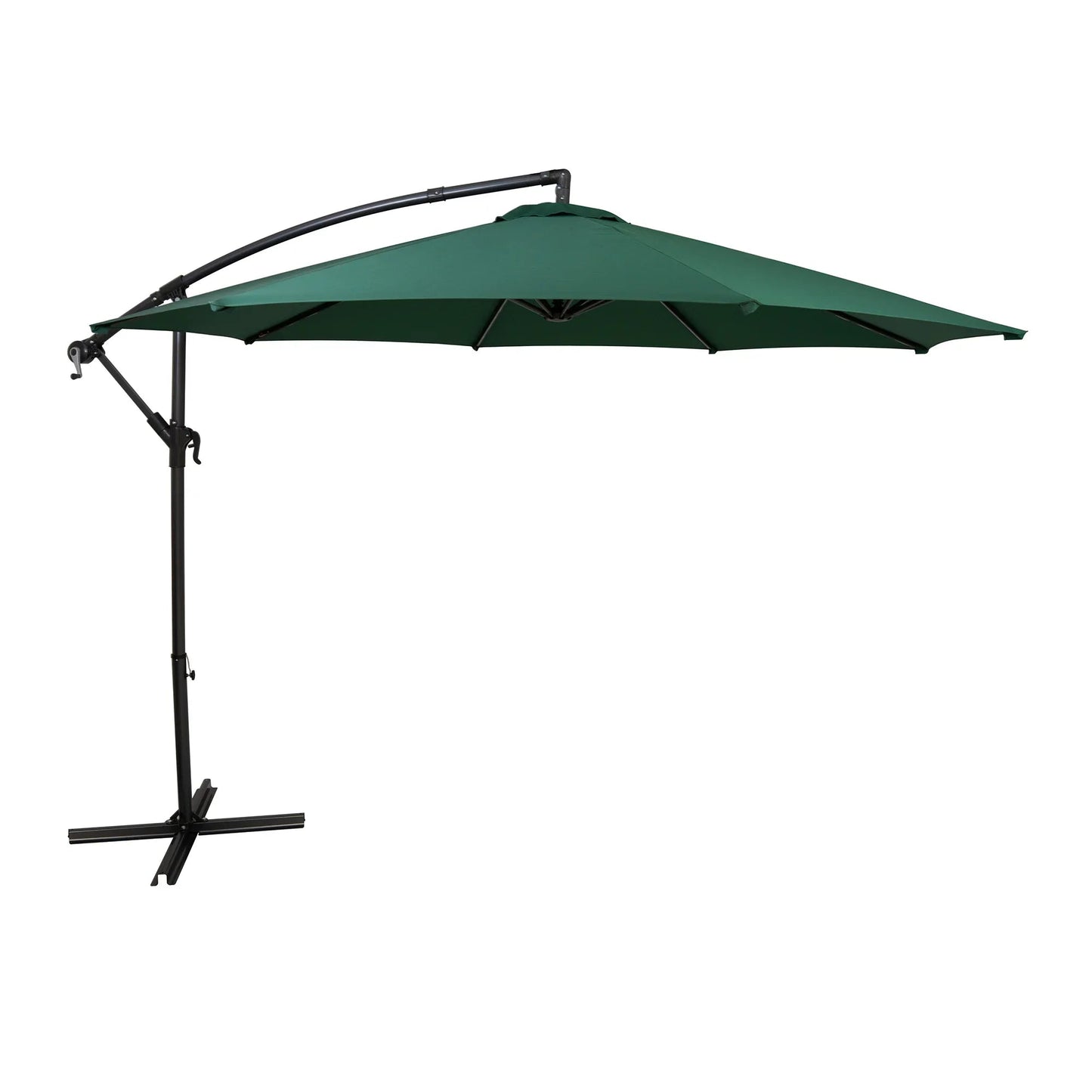 Hanging 2-Seater Egg Chair & Green 3m Cantilever Parasol Bundle