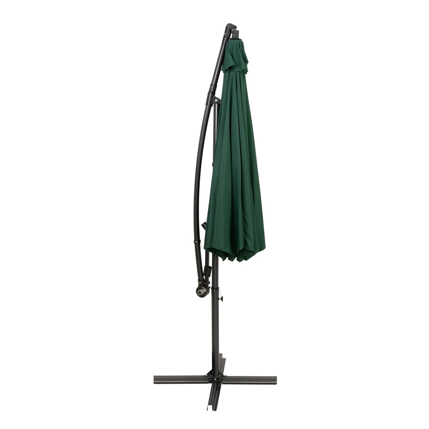 Hanging 2-Seater Egg Chair & Green 3m Cantilever Parasol Bundle