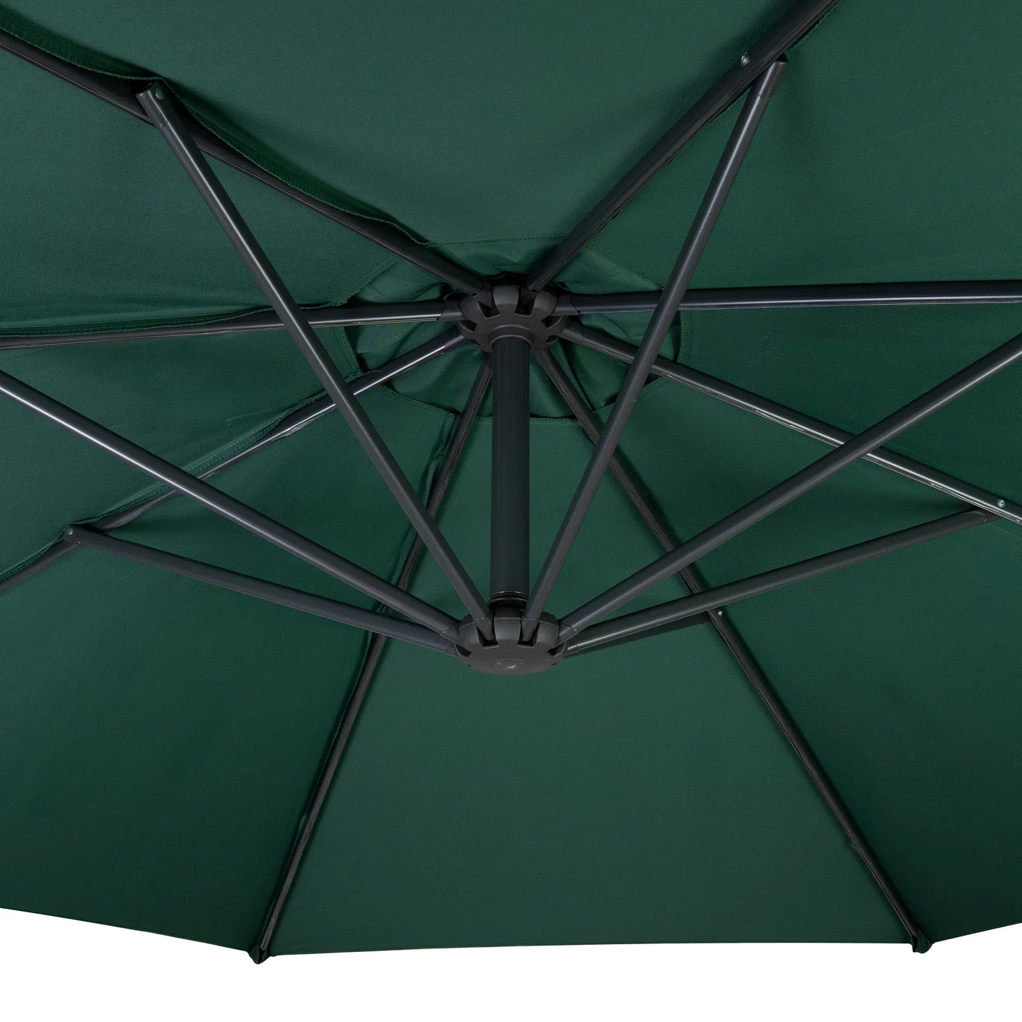 Hanging 2-Seater Egg Chair & Green 3m Cantilever Parasol Bundle