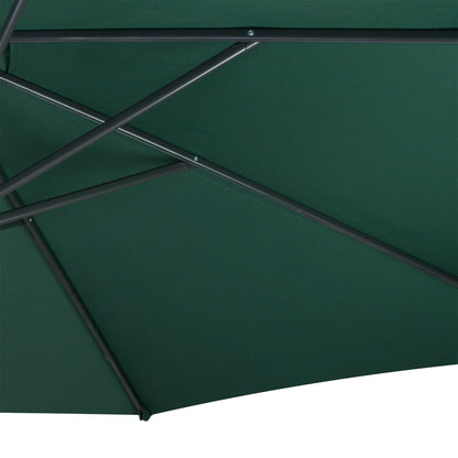 Hanging 2-Seater Egg Chair & Green 3m Cantilever Parasol Bundle