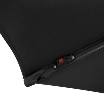 Hanging 2-Seater Egg Chair & Black 3m LED Cantilever Parasol Bundle