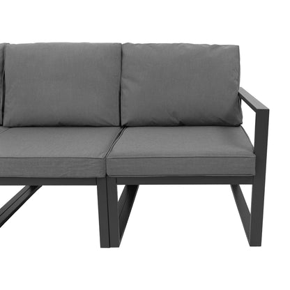 Aluminium 7 Seater Garden Furniture Set With Fire Pit
