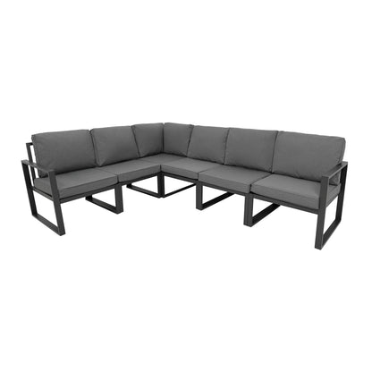 Aluminium 7 Seater Garden Furniture Set With Fire Pit
