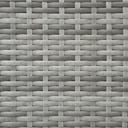 Rattan Corner Set With Composite Table – Grey