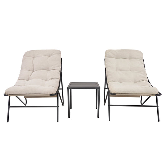 3 Piece Bistro Set - Grey & Cream