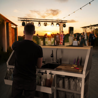 Mobile Cocktail Bar Station & Ice Cart – 800mm
