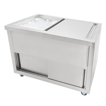 Mobile Cocktail Bar Station & Ice Cart – 1000mm