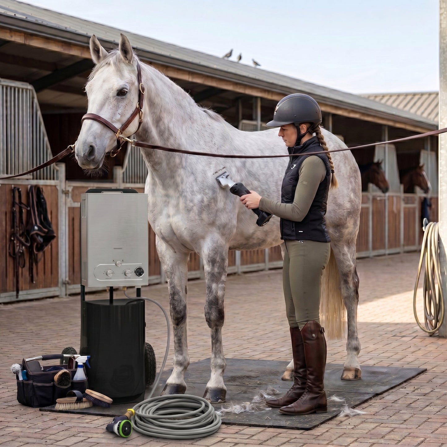 Horse Shower & Cordless Clippers – Black