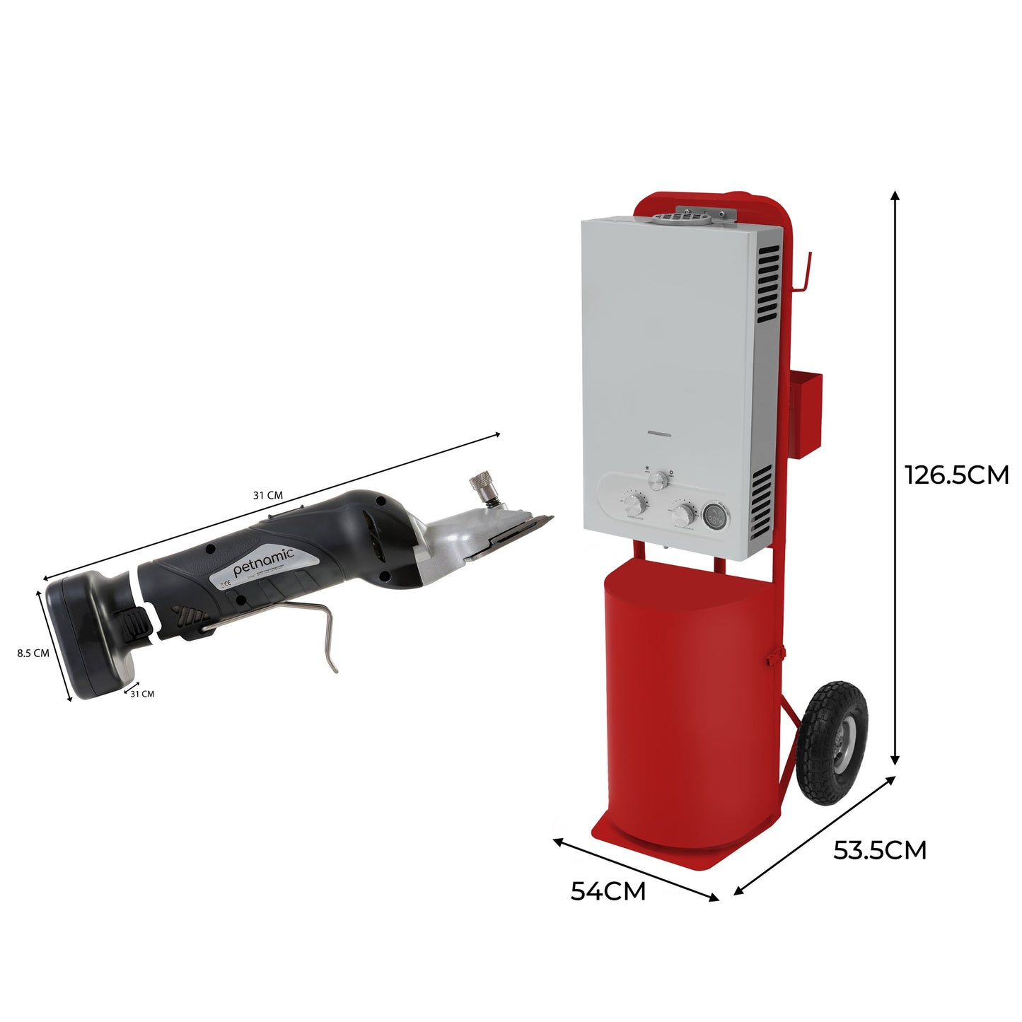Horse Shower & Cordless Clippers – Red