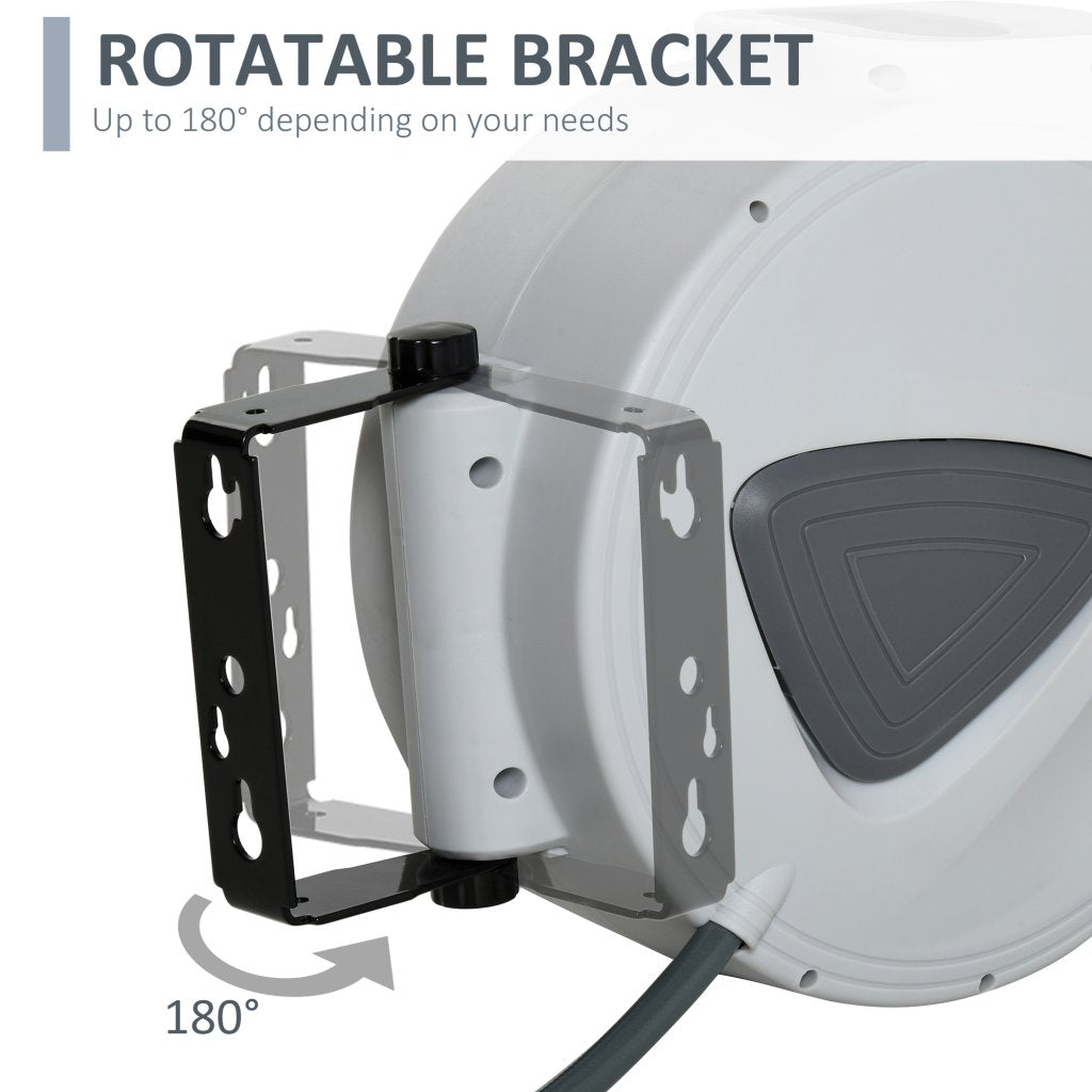 Retractable Air Hose Reel – 15m with 3/8" Hose
