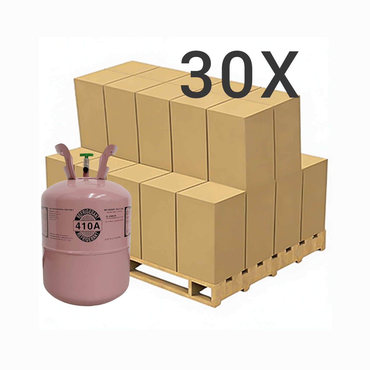 25LB R410A (R-410A) Refrigerant Gas | 30 Cylinders