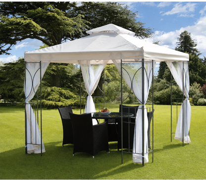 Contemporary Cream Garden Gazebo – 2.5m x 2.5m