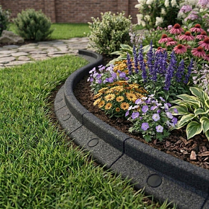 Flexible Lawn Edging 36m With Mallet - Black