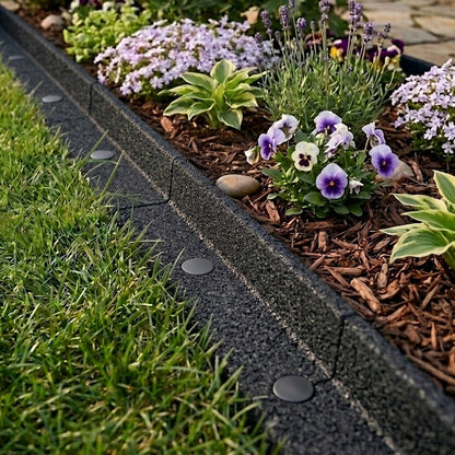 Flexible Lawn Edging 28.8m With Mallet - Black