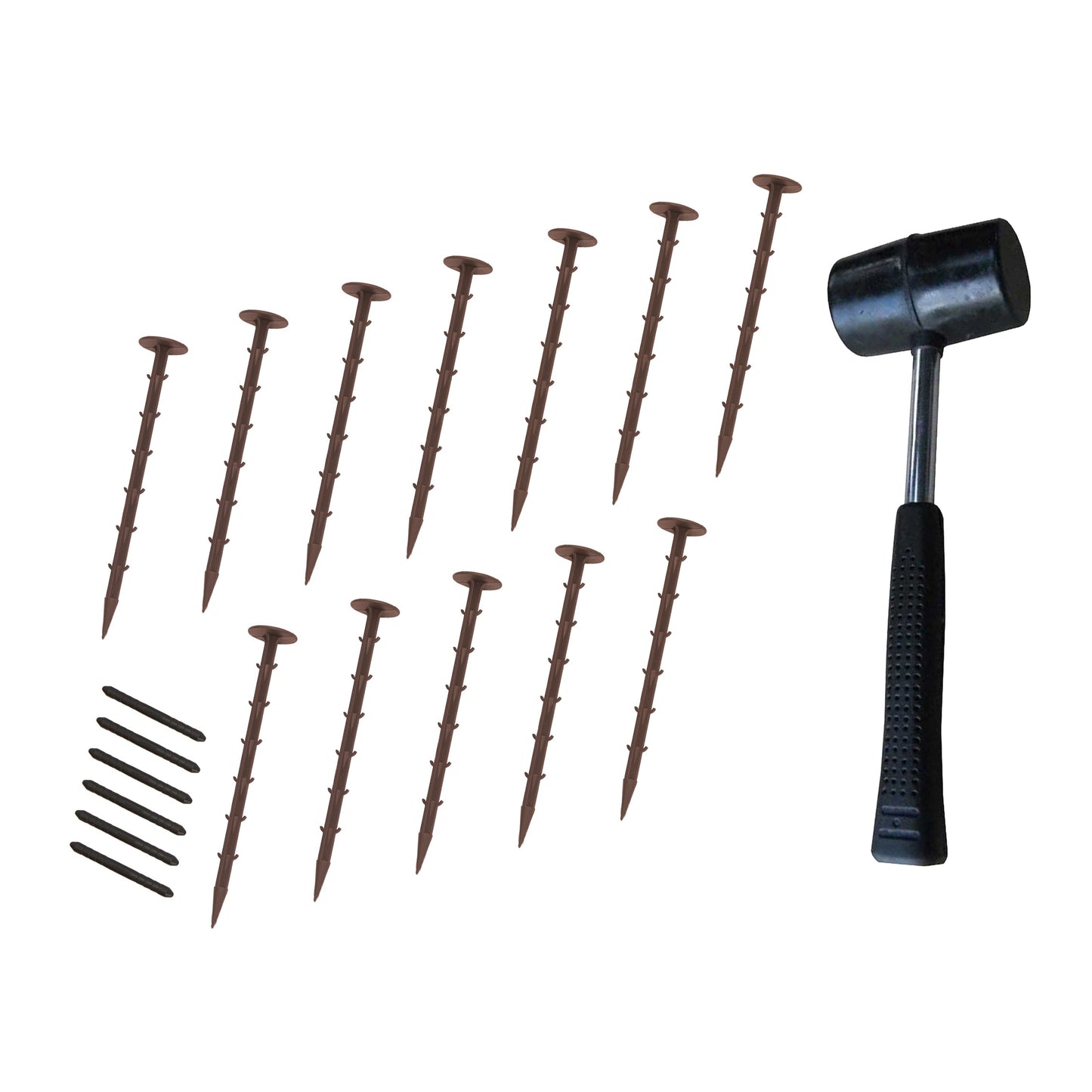 Flexible Lawn Edging 28.8m With Mallet - Brown