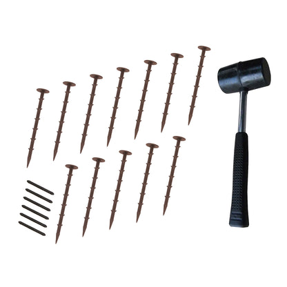 Flexible Lawn Edging 28.8m With Mallet - Brown