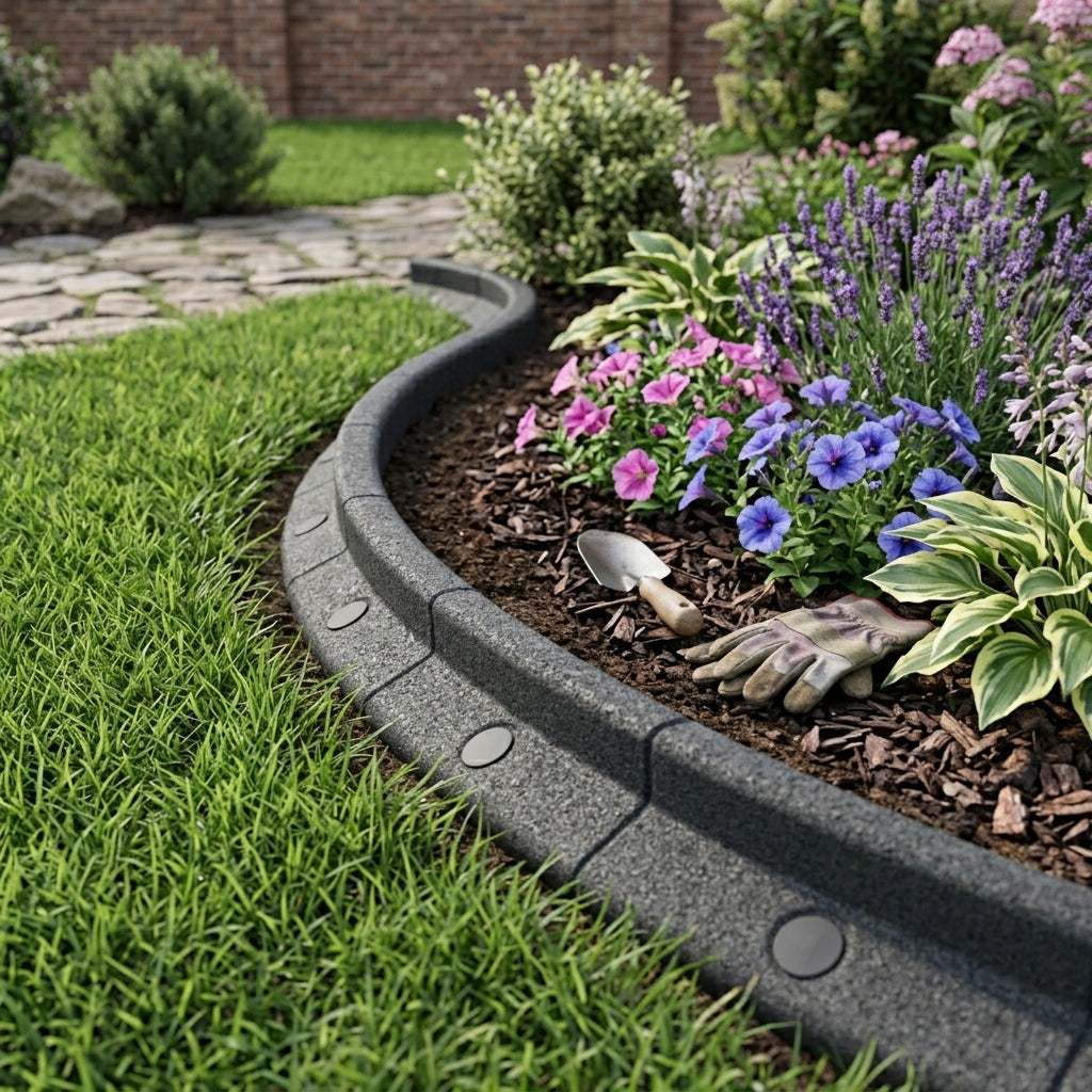 Flexible Lawn Edging 36m With Mallet - Grey