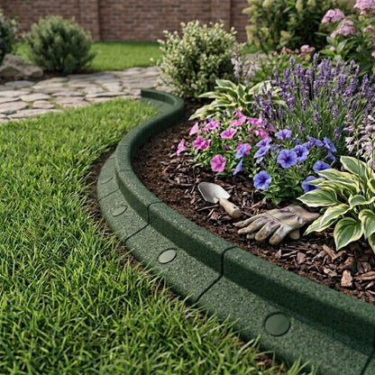 Flexible Lawn Edging 14.4m With Mallet - Green