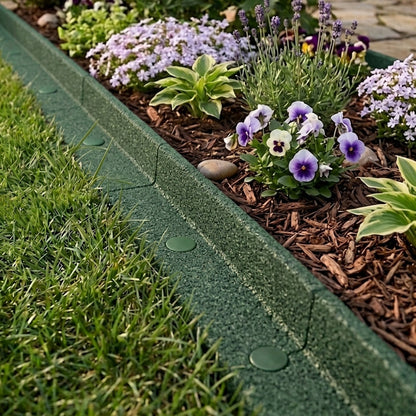 Flexible Lawn Edging 33.6m With Mallet - Green