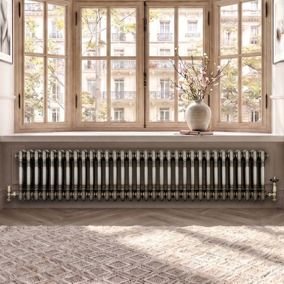 Traditional 3 Column Radiator - 300 x 1460mm - Raw Metal