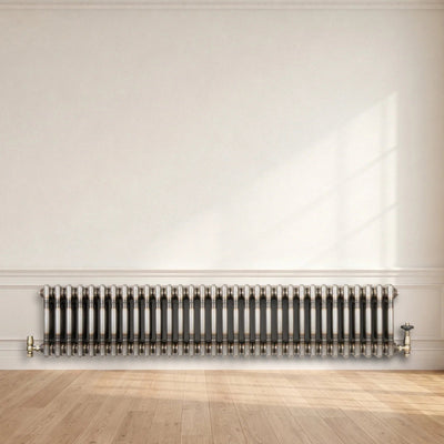 Traditional 3 Column Radiator - 300 x 1460mm - Raw Metal